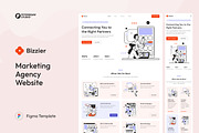 Marketing Agency Website UI Figma, an UI Kit Template by peterdraw (Thumbnail 1 of 7)