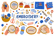 Embroidery vector illustration, an Object Illustration by Zeukaa (Thumbnail 1 of 6)
