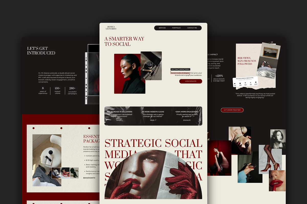 Social Media Manager Canva Website, a Landing Page Template by Meraki Templates (Photo 5 of 8)