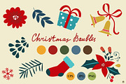 Christmas baubles set and patterns, a Decorative Illustration by Olillia (Thumbnail 4 of 18)