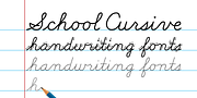 School Cursive, a Handwritten Font by Cursive Workshop (Thumbnail 1 of 6)