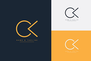 Initial letters monogram logo CK, a Branding & Logo Template by Aleesher