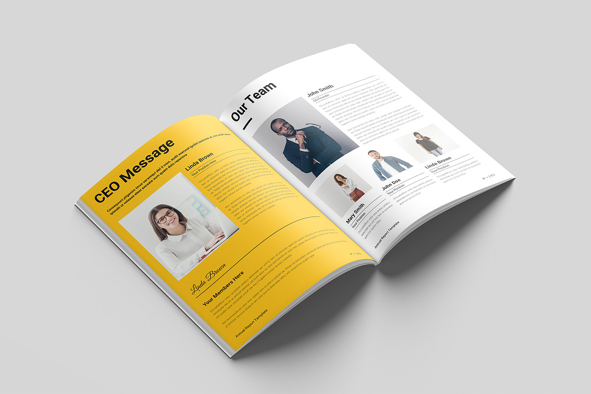 Annual Report Template, a Brochure Template by GoldenGrid Studio (Photo 4 of 13)