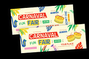 Colorful Carnaval Ticket, a Stationery Template by Neermana (Thumbnail 2 of 4)