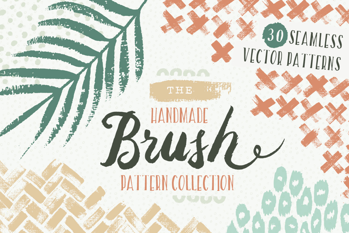 Handmade Brush Pattern Collection, a Pattern Graphic by Anugraha Design (Photo 1 of 9)