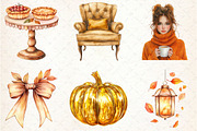 Watercolor Elegant Autumn Clipart, an Illustration by Rose Art (Thumbnail 4 of 4)