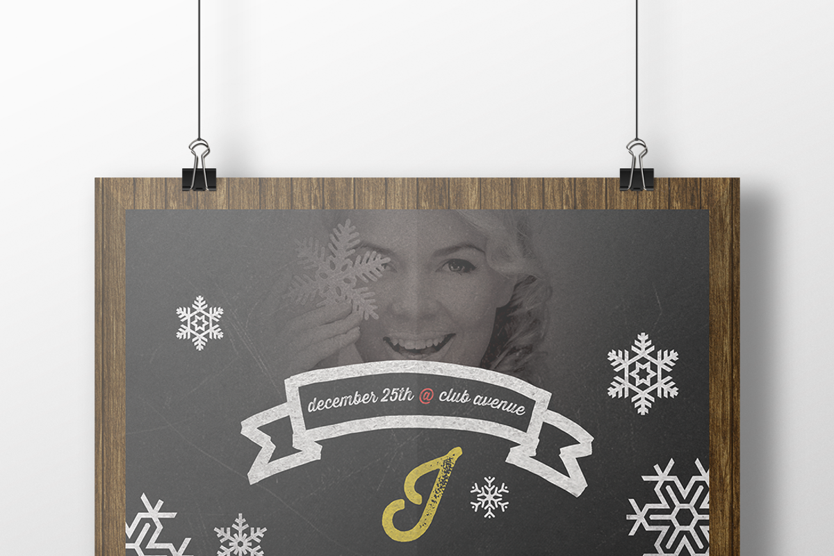 Christmas Flyer Chalkboard Style, a Flyer Template by SPACECAKE (Photo 2 of 4)