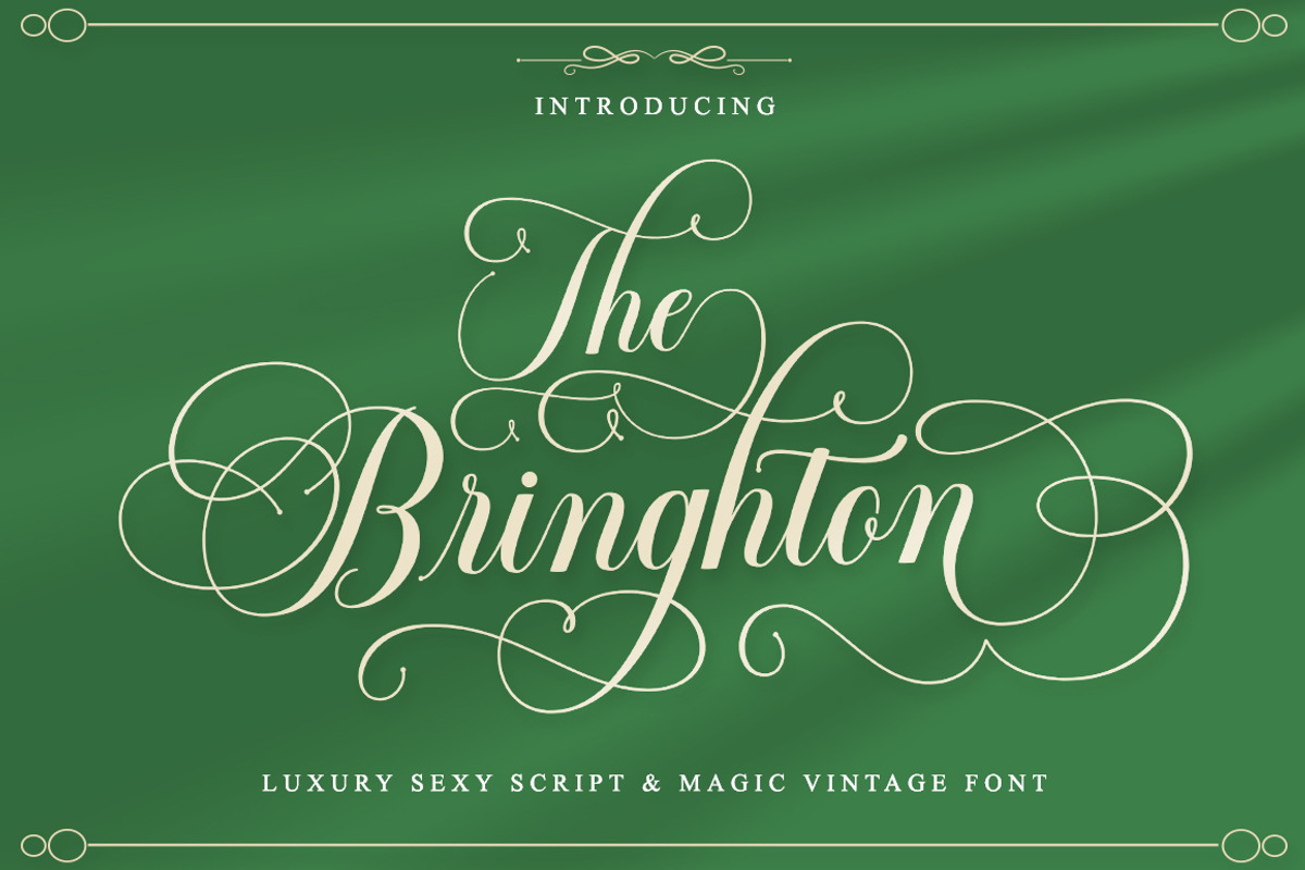The Bringhton, a Script Font by Straight.co (Photo 1 of 11)
