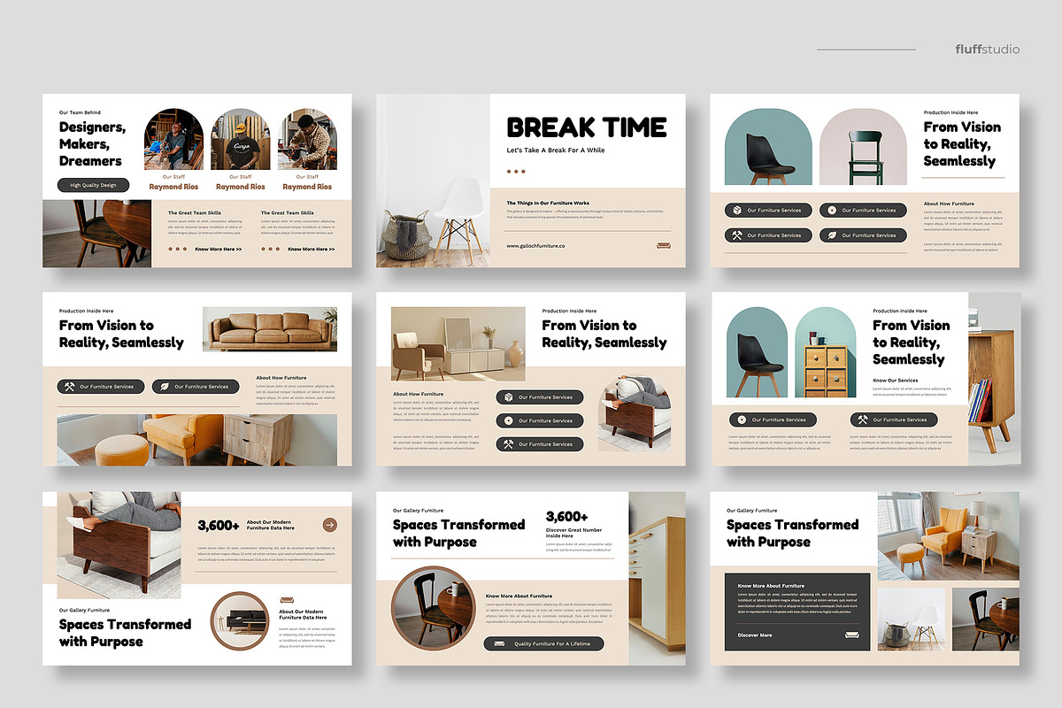 Furniture & Interior Powerpoint, a Presentation Template by fluffstudio (Photo 3 of 4)