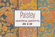 Paisley seamless fabric patterns, a Pattern Graphic by antalogiya (Thumbnail 1 of 4)