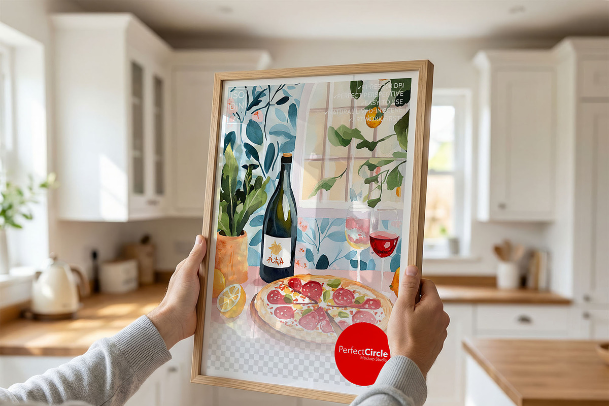 ISO Kitchen Poster Frame Mockup, a Mockup by DesignRocket (Photo 7 of 9)