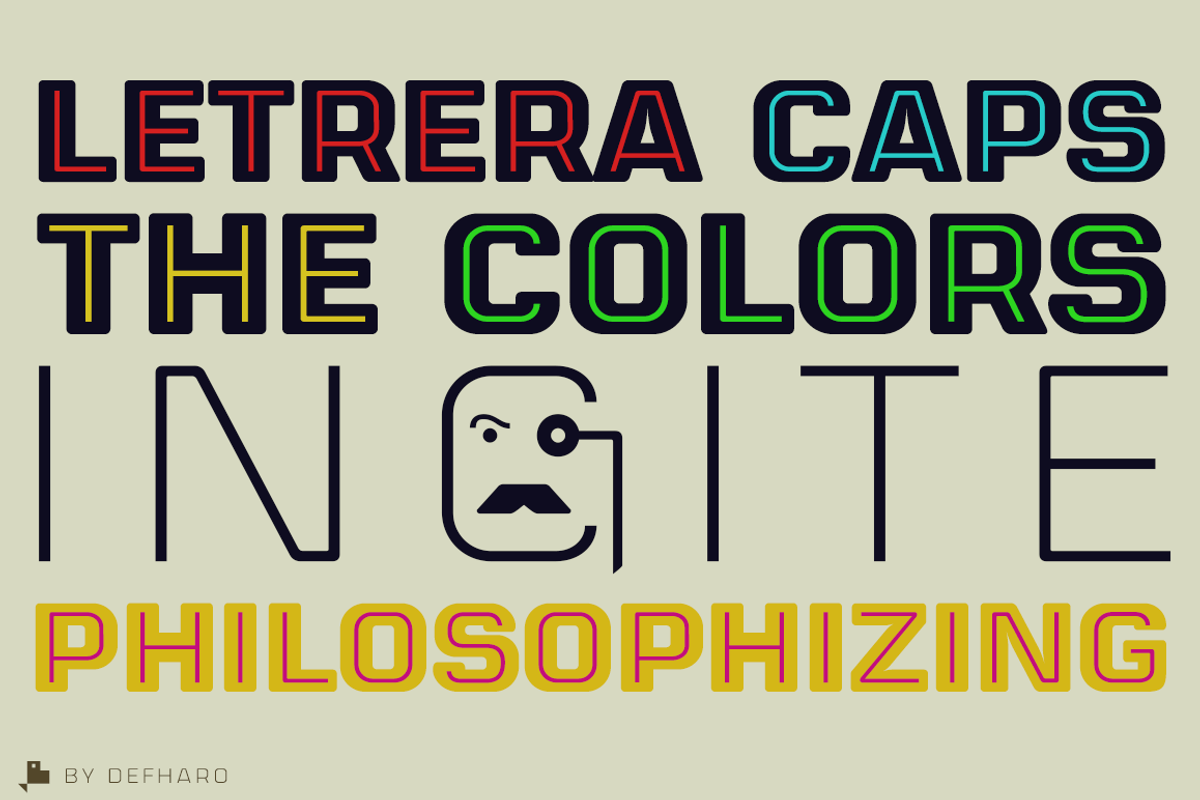 Letrera Caps -Layered & Color Fonts- preview 6