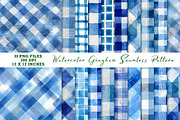 Watercolor Gingham Seamless Pattern, a Pattern Graphic by CreationArt (Thumbnail 1 of 4)