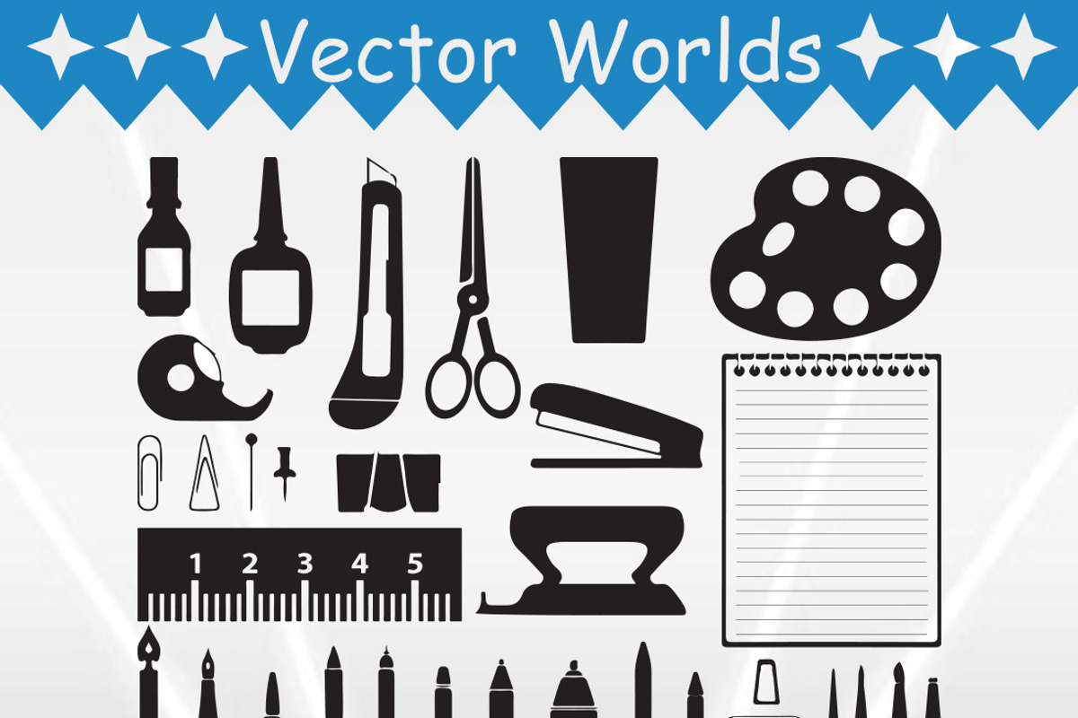 Stationery Tools Svg, Stationery Svg, an Object Graphic by VectorWorlds (Photo 2 of 3)