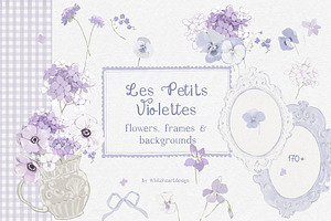 Purple Cottagecore Flowers PNG, a Decorative Illustration by whiteheartdesign
