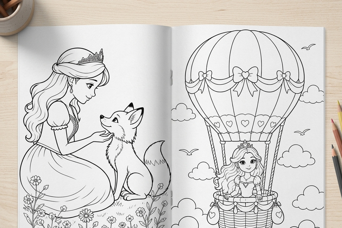 Magical Princess Coloring Book Vol31, a Person Illustration by ikarifq shop (Photo 7 of 7)