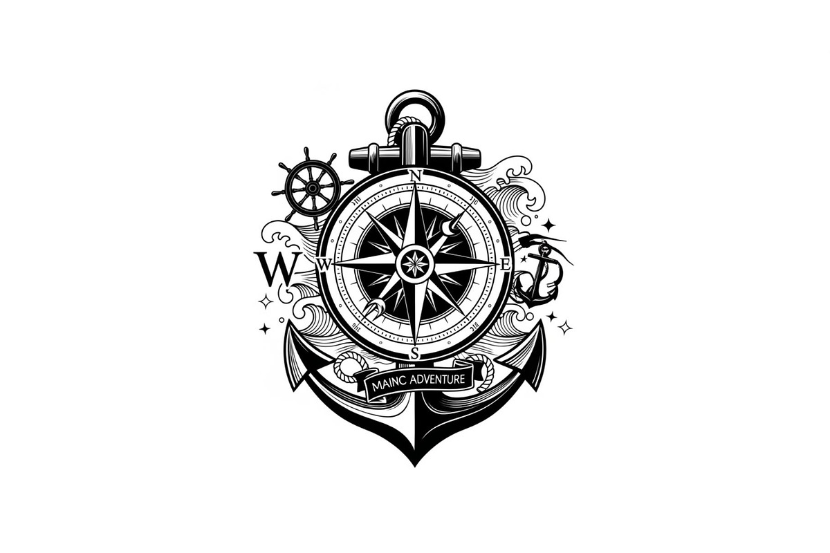 Nautical Anchor Compass Bundle, an Illustration by Creativeshirt (Photo 17 of 31)