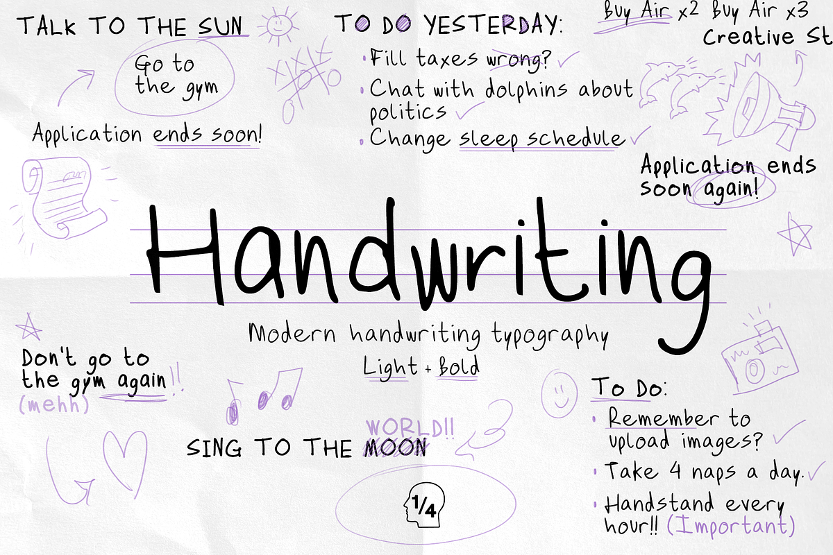 Handwriting Font, a Script Font by Headquarters (Photo 1 of 2)