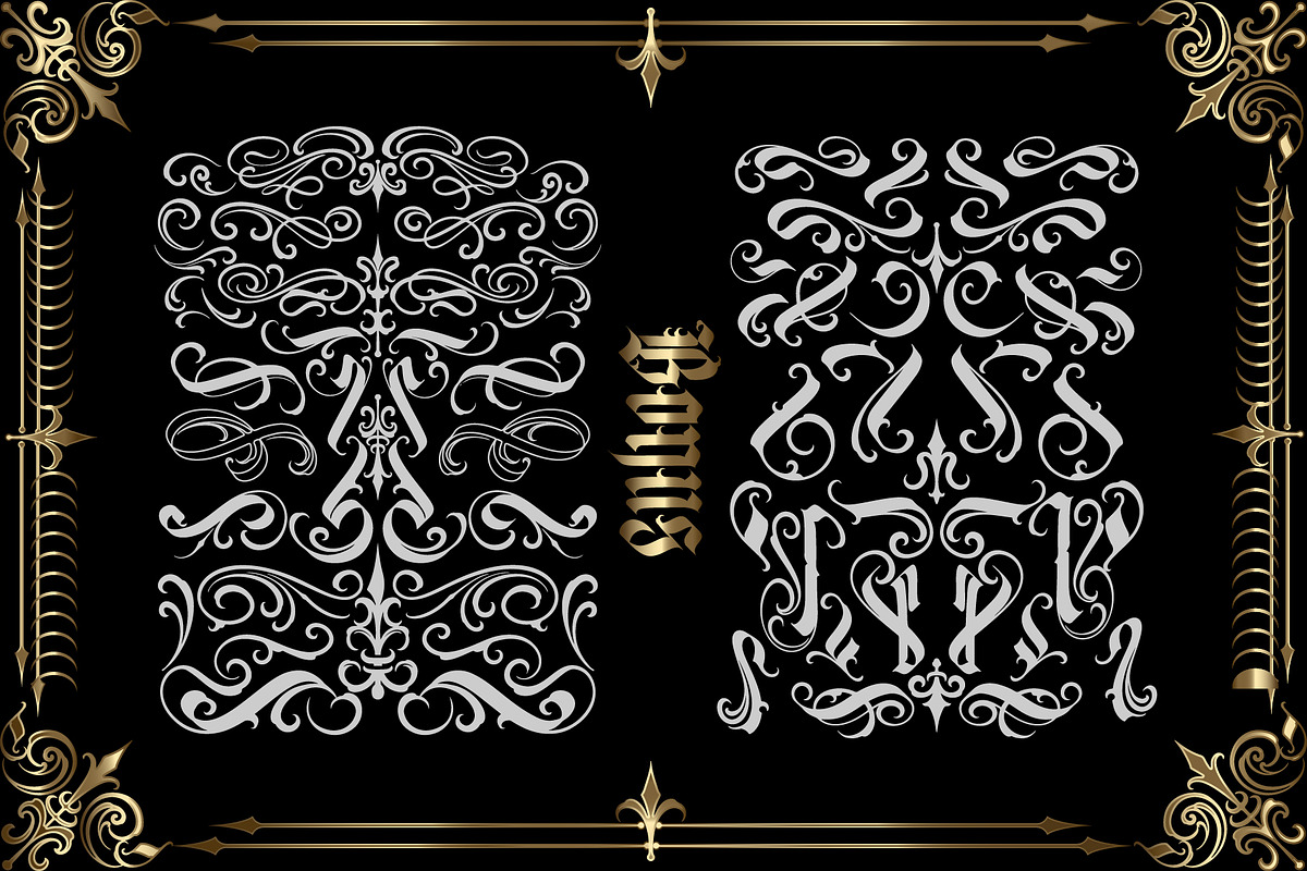 Stunegart FONT + Decorative, a Blackletter Font by dansdesign (Photo 7 of 7)