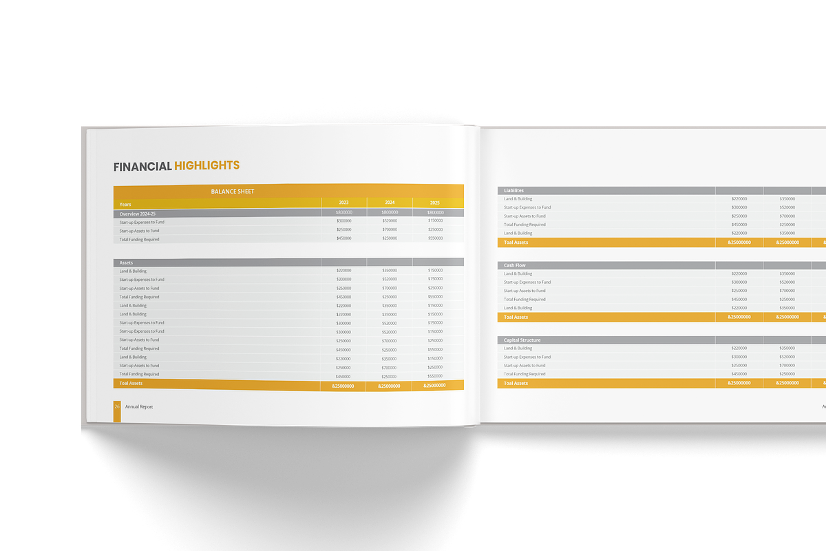 Horizontal Annual Report Brochure, a Brochure Template by TheBrightGrap (Photo 15 of 19)