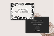 Floral Thank you Card Canva Template, a Card Template by LePosey Studio (Thumbnail 2 of 6)