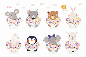 Pretty Flowers Cute Animals Graphics