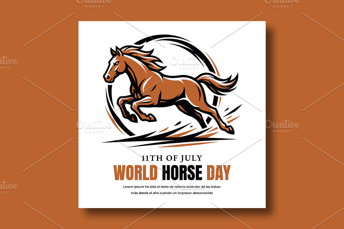 World Horse Day Banner Template, a Social Media Template by nandinigraphics (Photo 1 of 3)