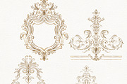 Vintage Gold French Ornamental Set, a Decorative Illustration by AlenaVlasko stock Market (Thumbnail 9 of 9)