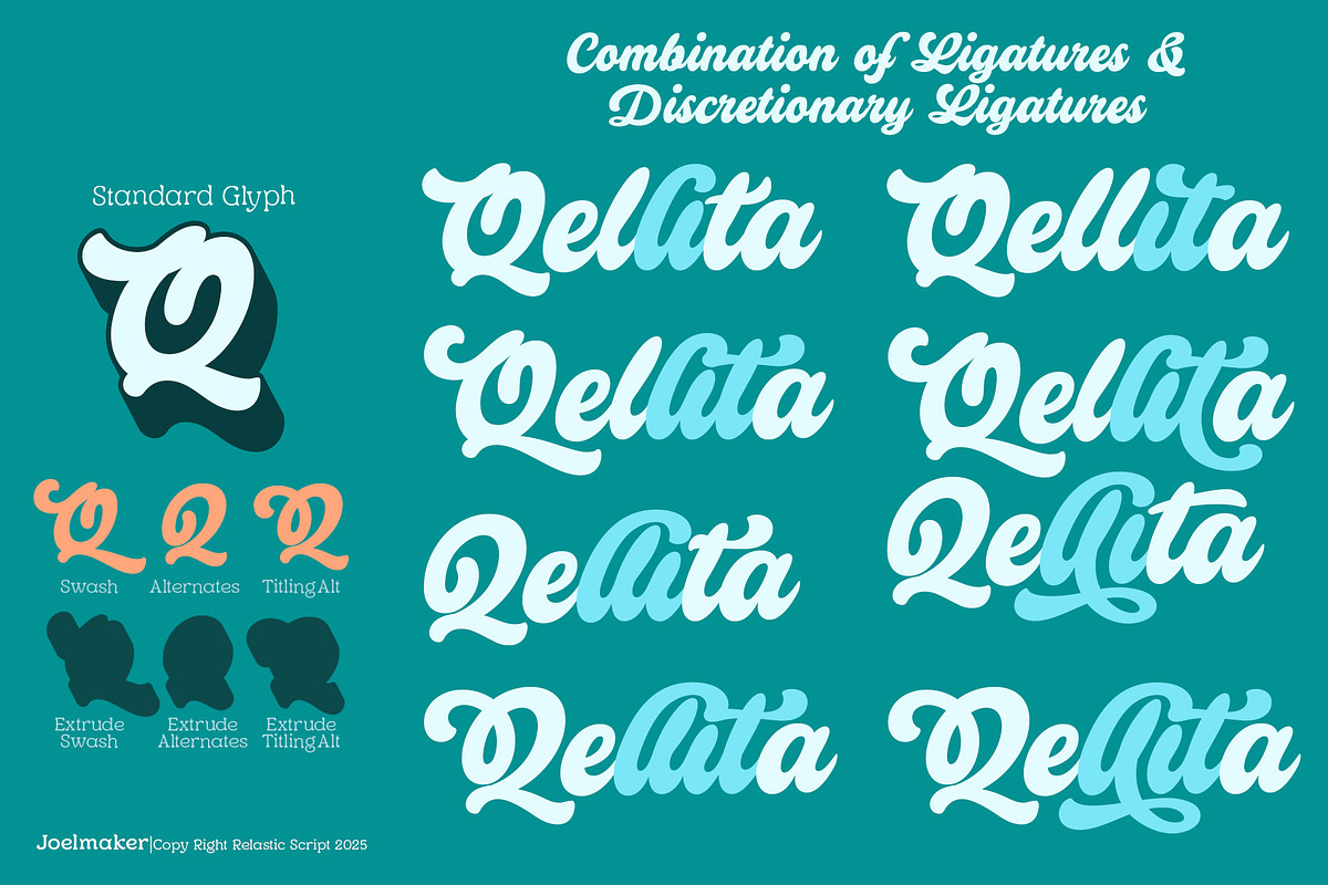 Relastic Script, a Script Font by joelmaker (Photo 3 of 18)