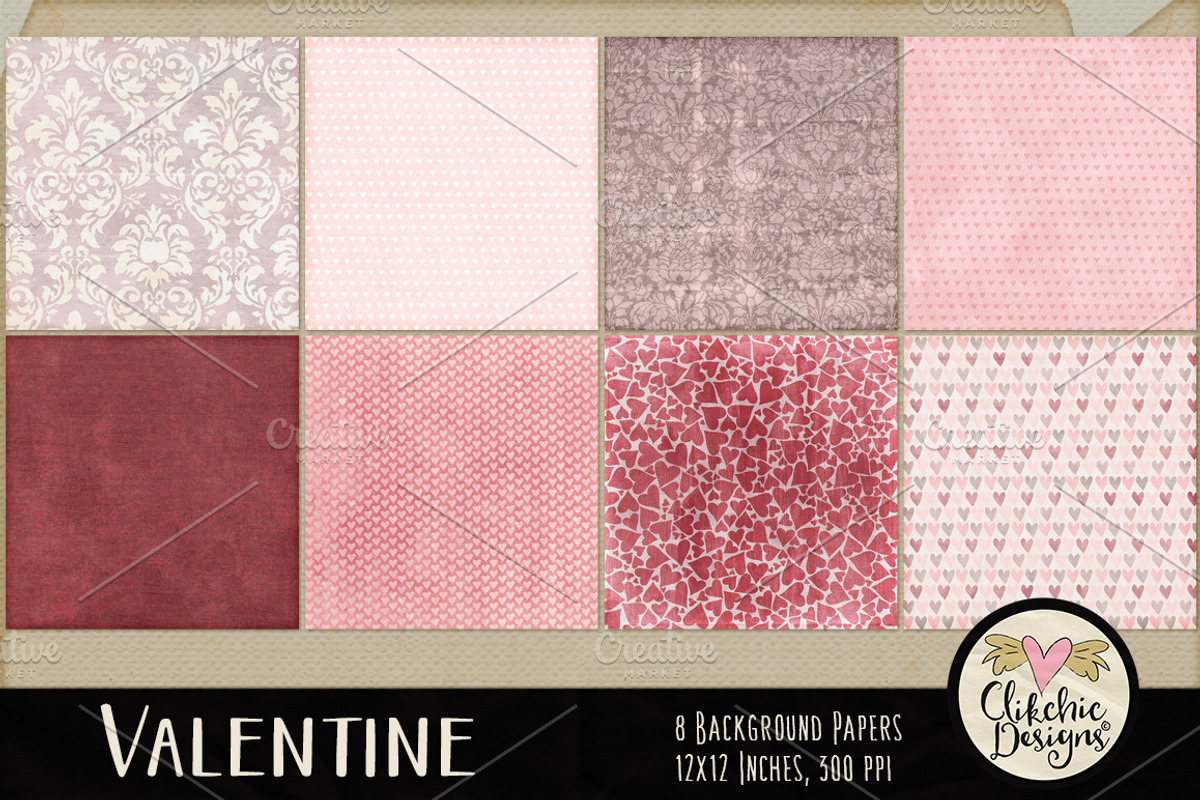 Valentine Background Textures preview 2