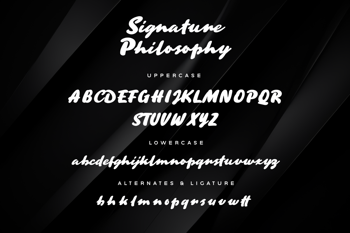 Signature Philosophy – Signature, a Script Font by Fikryal Studio (Photo 11 of 11)