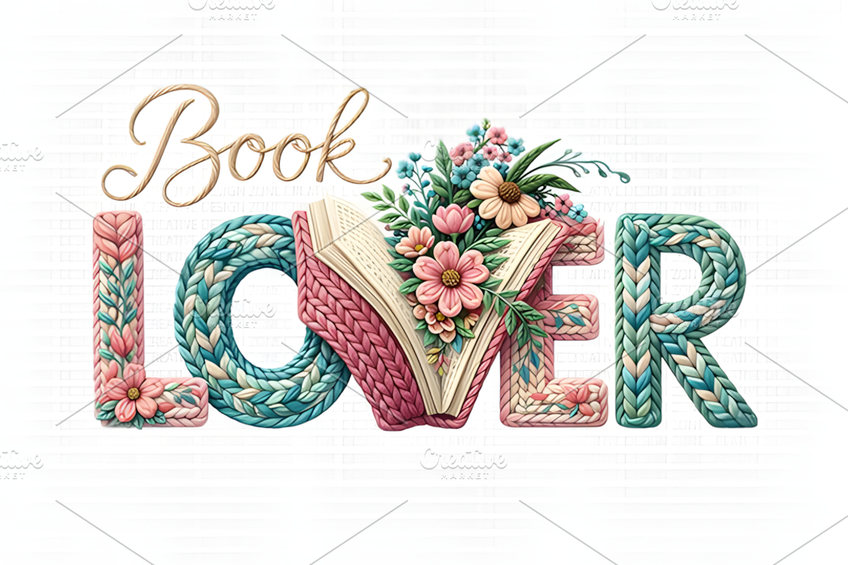 Book Lover Floral Reading PNG, a Graphic by Ink Gallery (Photo 1 of 5)