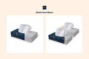 Tissue Paper Box Packaging Mockup