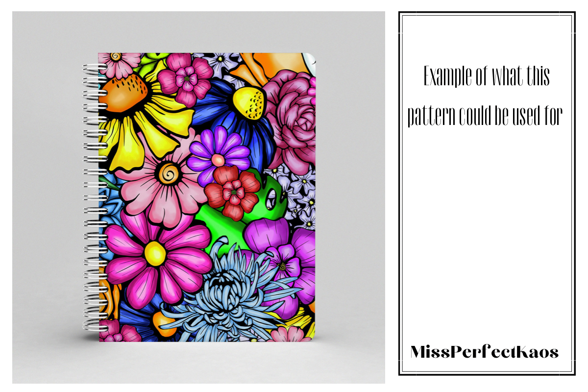 Flower Madness - Repeating Pattern, a Pattern Graphic by MissPerfectKaos (Photo 4 of 4)