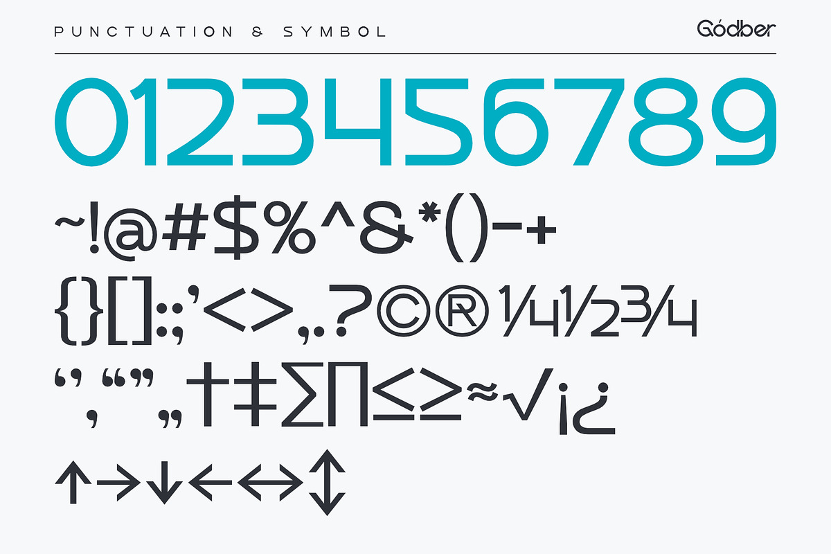 Godber - Modern Ligature Sans Serif, a Sans Serif Font by Sealoung (Photo 3 of 11)