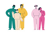 Happy abstract people groups set, a Person Illustration by Good Studio (Thumbnail 3 of 4)