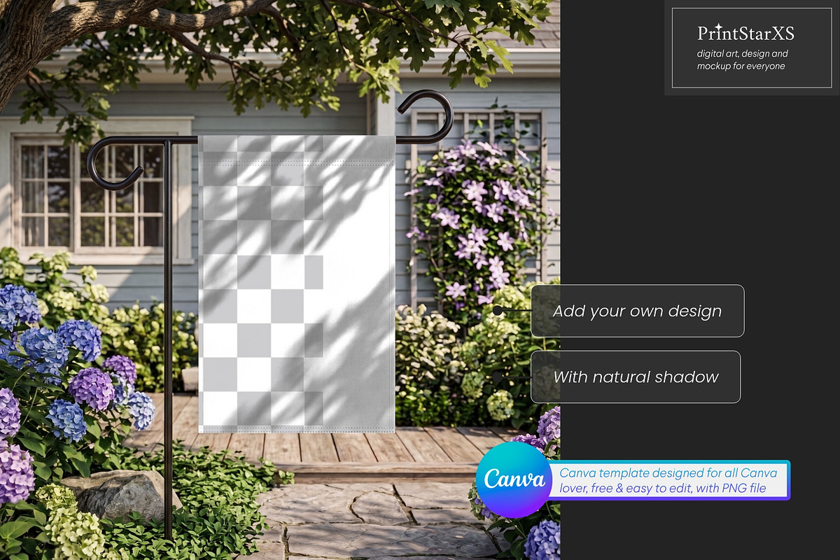 Garden Yard Flag Canva Mockup Bundle, a Household Mockup by PrintStarXS (Photo 2 of 7)