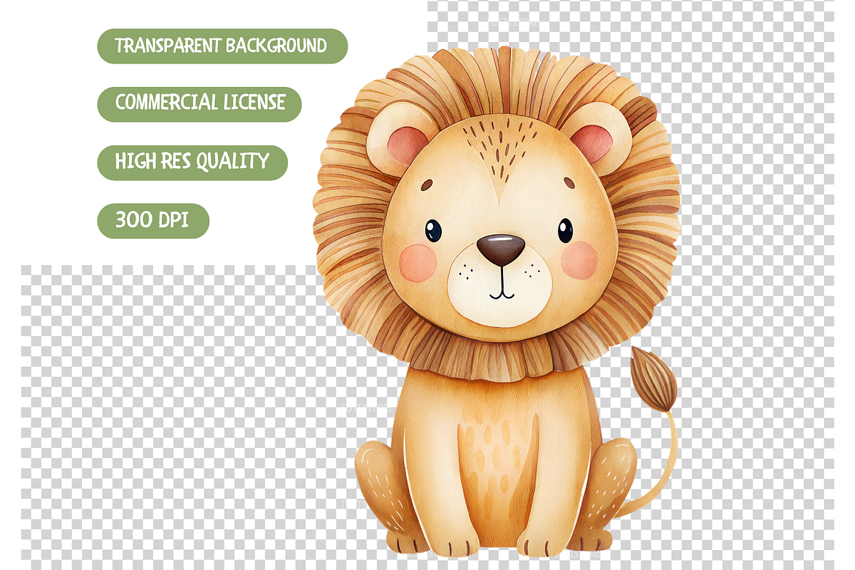 Little Safari Clipart Set, an Illustration by TatiMockup (Photo 7 of 7)