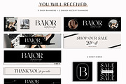 Modern Etsy Banner Set, a Branding & Logo Template by Macarons and Mimosas (Thumbnail 2 of 9)