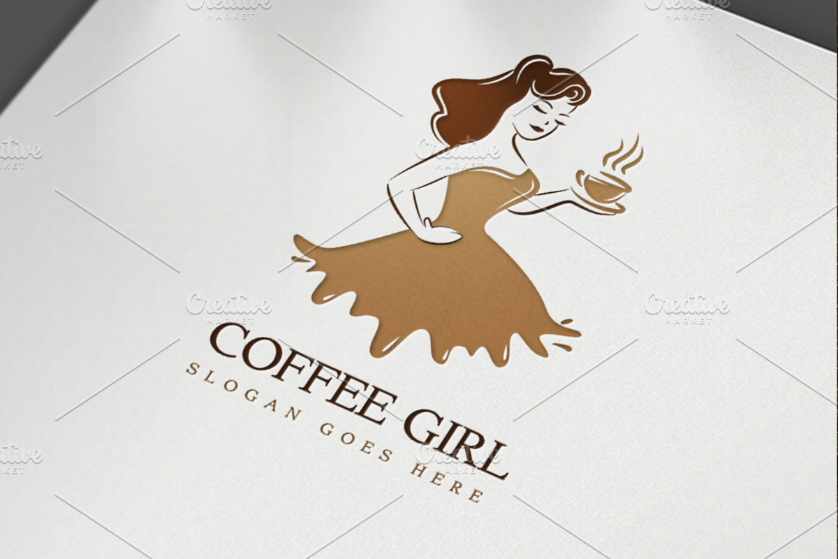 Coffee Girl Logo Branding, a Branding & Logo Template by MergeIdea (Photo 1 of 2)