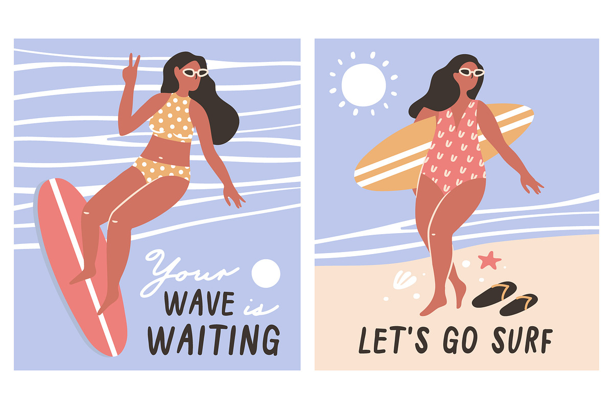 Summer Vibes illustration v.2, an Illustration by Nastya Tkachova (Photo 2 of 7)