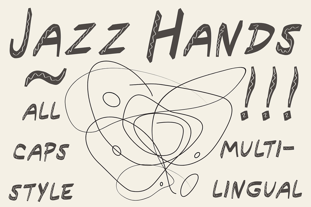 Jazz Hands, all caps handdrawn font, a Handwritten Font by Eryn Rose Design (Photo 2 of 13)