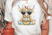 Easter Day Highland Cow PNG, Cute Co, an Illustration by DreamPrint404 (Thumbnail 5 of 7)