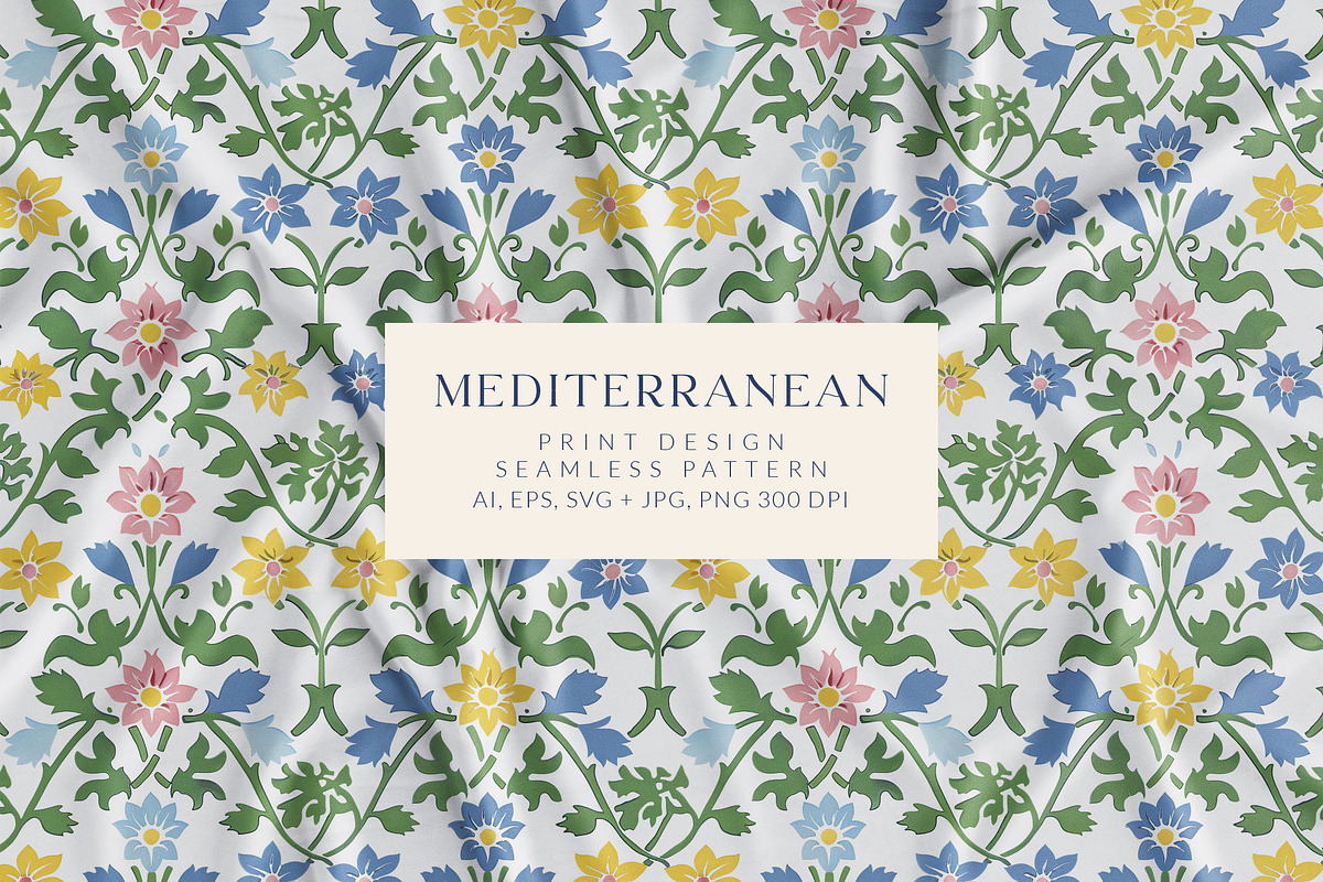 Antique Vintage Mediterranean 5, a Pattern Graphic by Olya Creative (Photo 1 of 14)
