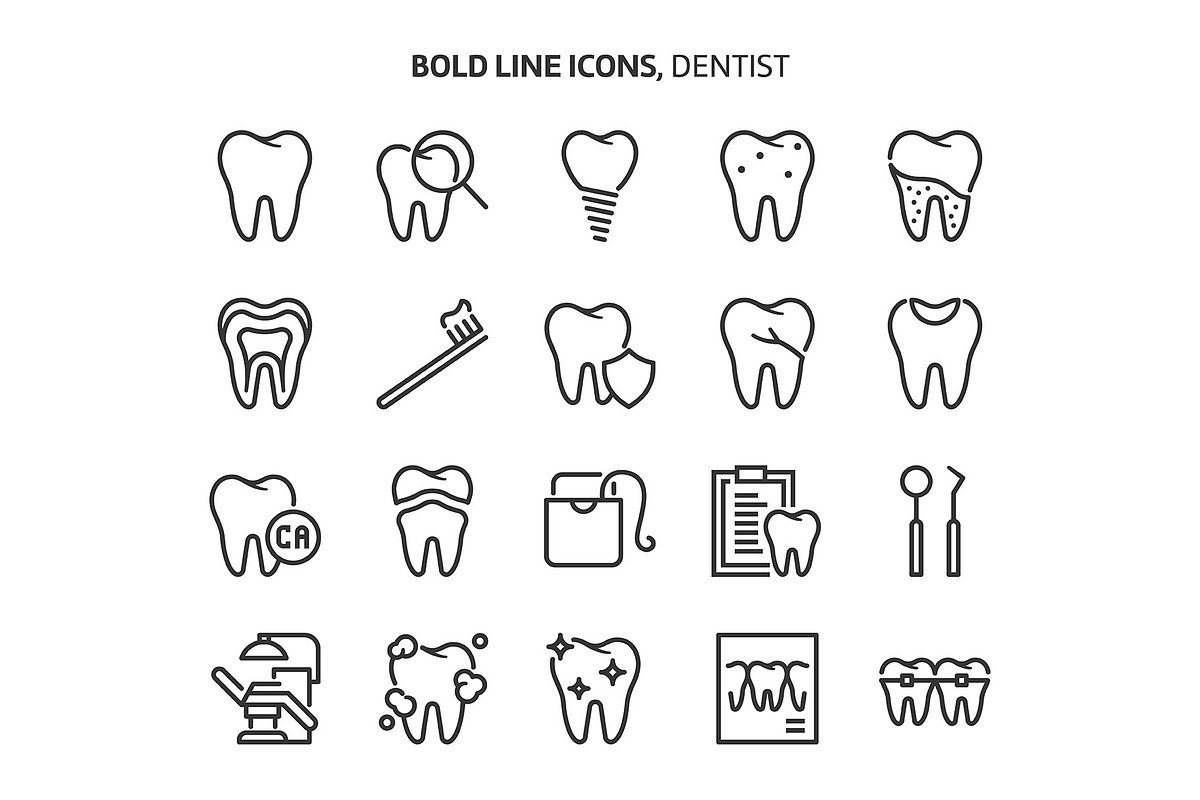 Bold Line Icons, an Outline Icon by Howcolour (Photo 42 of 151)