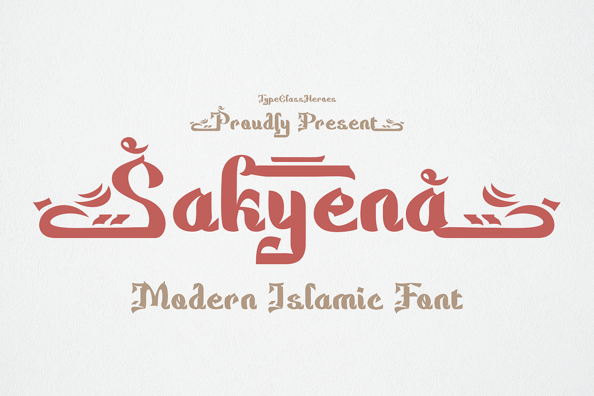 Sakyena - Modern Islamic Font, a Script Font by TypeClassHeroes (Photo 1 of 8)