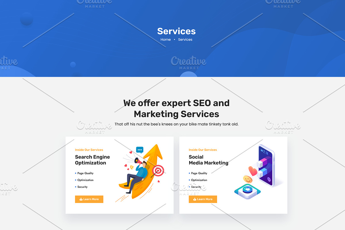 Creative Agency & Portfolio Template, a WordPress Template by HasnainDEV (Photo 3 of 7)