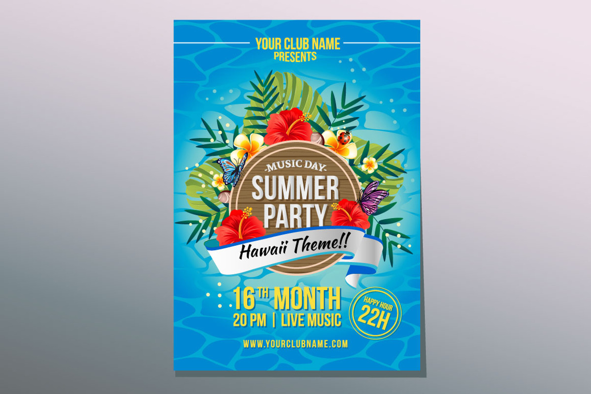 12 Summer Poster Design Template, a Flyer Template by Propylparaben (Photo 4 of 11)