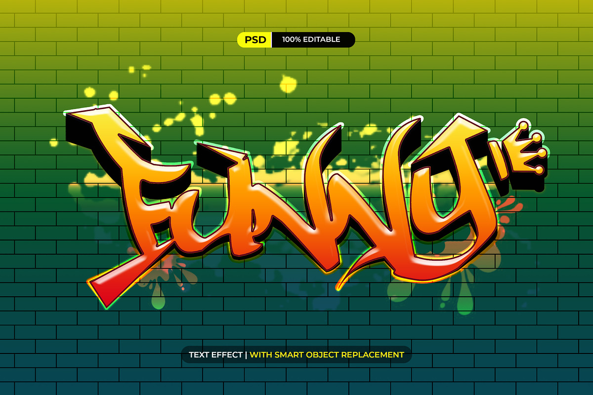 Graffiti Psd Text Effect Editable, a Layer Style Add-On by Modaldesain (Photo 2 of 3)