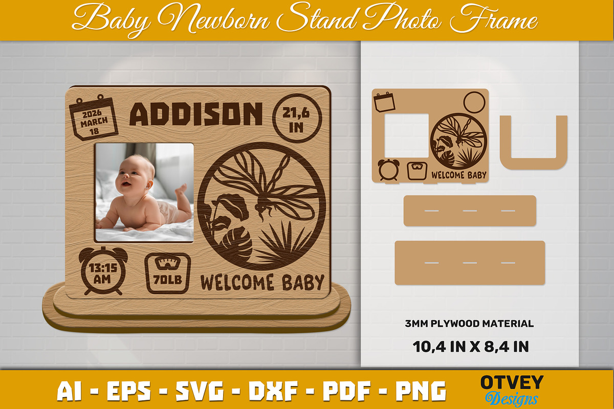 Baby Newborn Stand Dragon Fly Laser, an Object Graphic by OTVEY DESIGN (Photo 8 of 13)